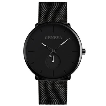 Fashion Casual Geneva Mens Watch Quartz Stainless Steel Brand Wristwatch Analog Watches Wrist